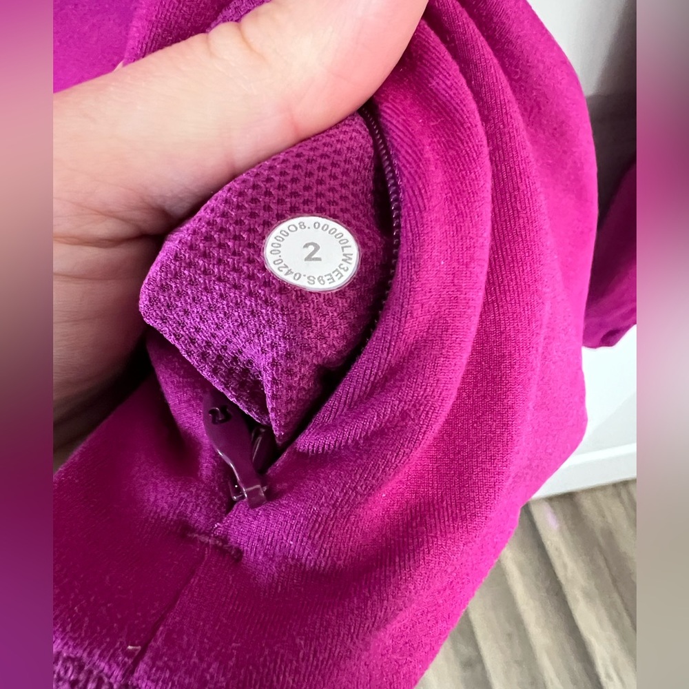 Lululemon Runderful Long Sleeve Deep Fuschia 2 - Picture 6 of 11